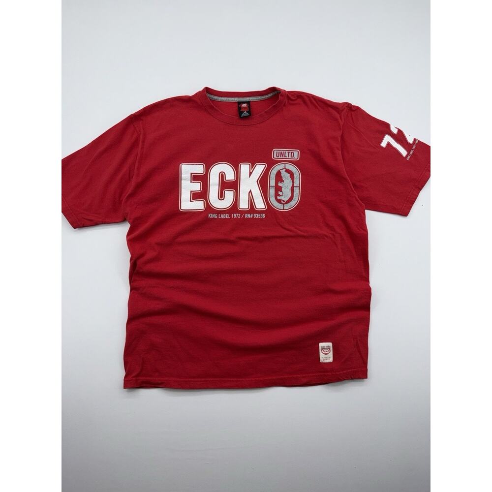 Vintage Ecko Unltd Tshirt XL Hip Hop Streetwear Y2K Red T Shirt 100% Cotton